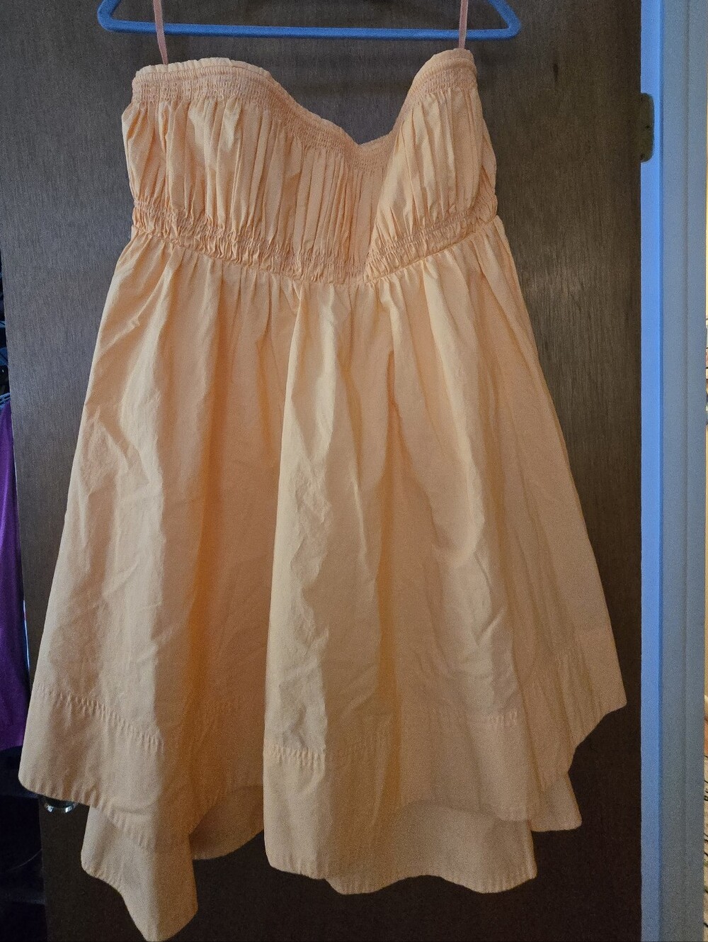 NWT Maeve Anthropologie Strapless Peach A-Line Sundress XL